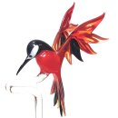 Längenverstellbarer Orchideenstab großer Kolibri rot